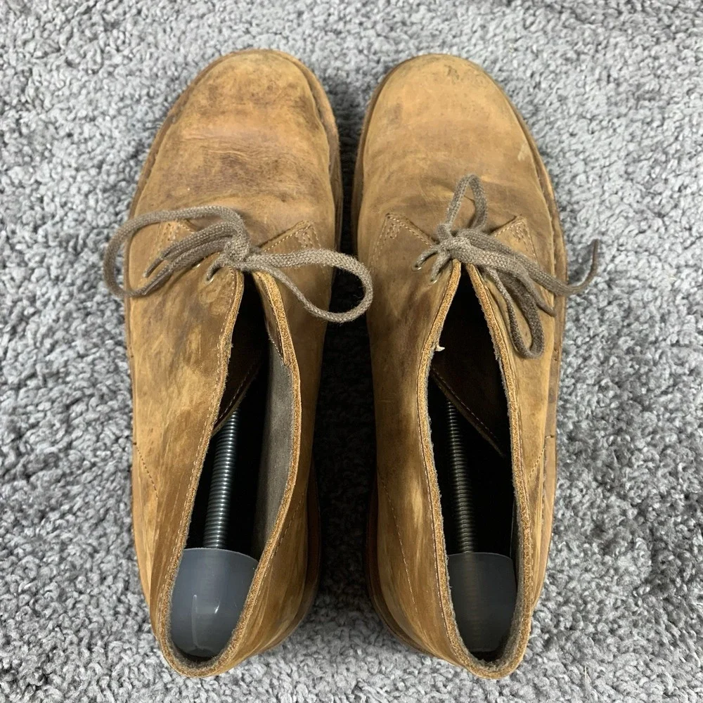 Clarks Buchacre II Brown Leather 2-Eye Chukka Boots shoes Men's 13